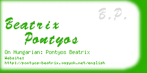 beatrix pontyos business card